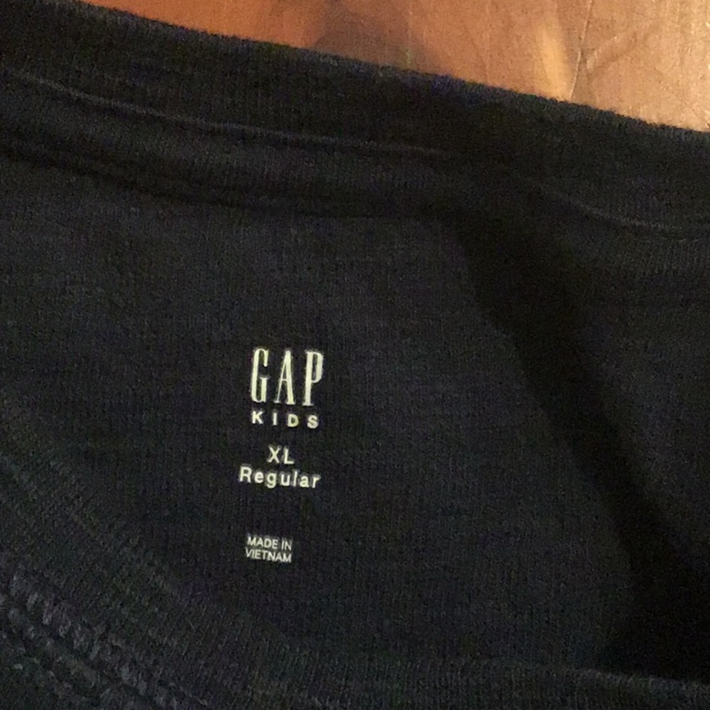 Gap kids navy blue long sleeve shirt